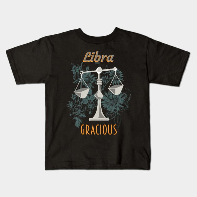 Zodiac sign Libra Kids T-Shirt by Foxxy Merch